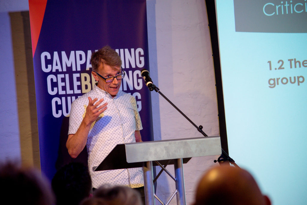 Prof David Hesmondhalgh Giving One Of The Academic Talks Which Took 