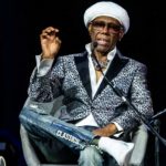 Nile Rodgers, August 8th, 2019, in a live episode of Sodajerker On Songwriting at The Queen Elizabeth Hall, Southbank Centre as part of the Meltdown Festival
